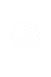 modern white number 3 symbol